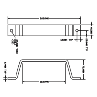32-154-0 MODULAR SOLUTIONS FORKLIFT BRACKET 260MM L X 40MM W X 71MM H, MOUNTING HARDWARE NOT INCLUDED
